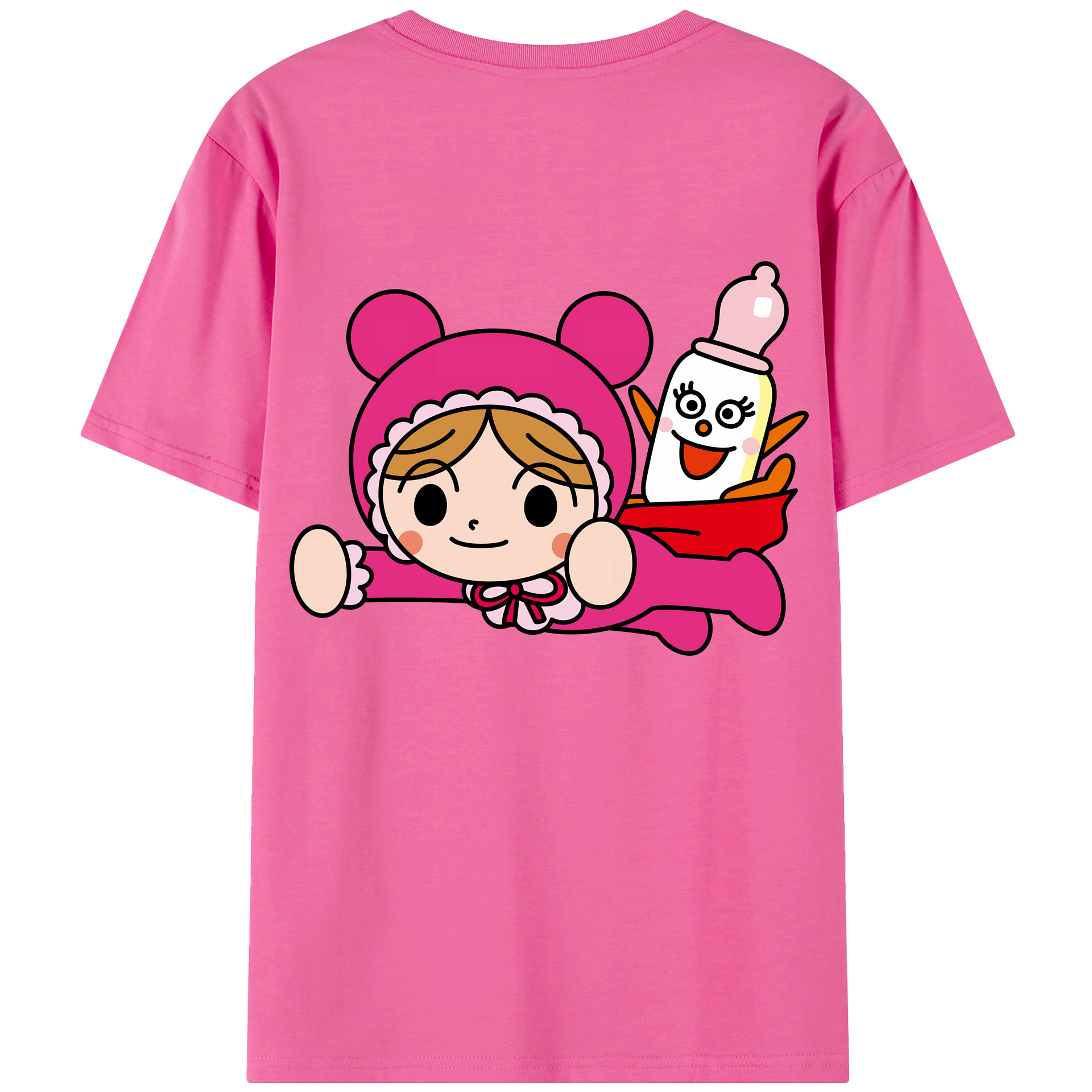 （画像用） アンパンマン Anpanman レディース半袖Tシャツ(バックプリント)